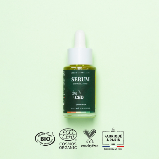 ​​​​​​Sérum Détente Cellulaire + CBD | visage | COSMOS ORGANIC | 30ml