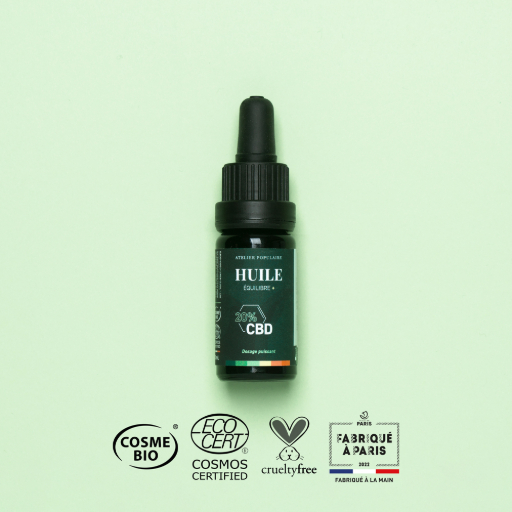 ​​​​​​​​Huile équilibre + CBD 20% | COSMOS CERTIFIED | 10ml